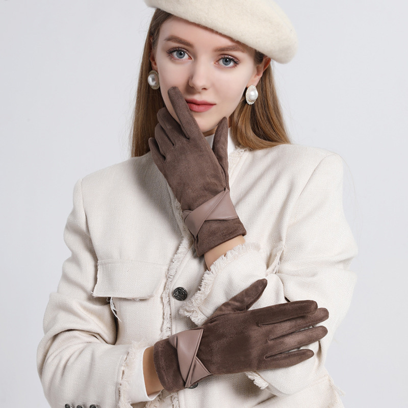 Driving Gloves Leather - 1 Pair Suede Gloves For Women