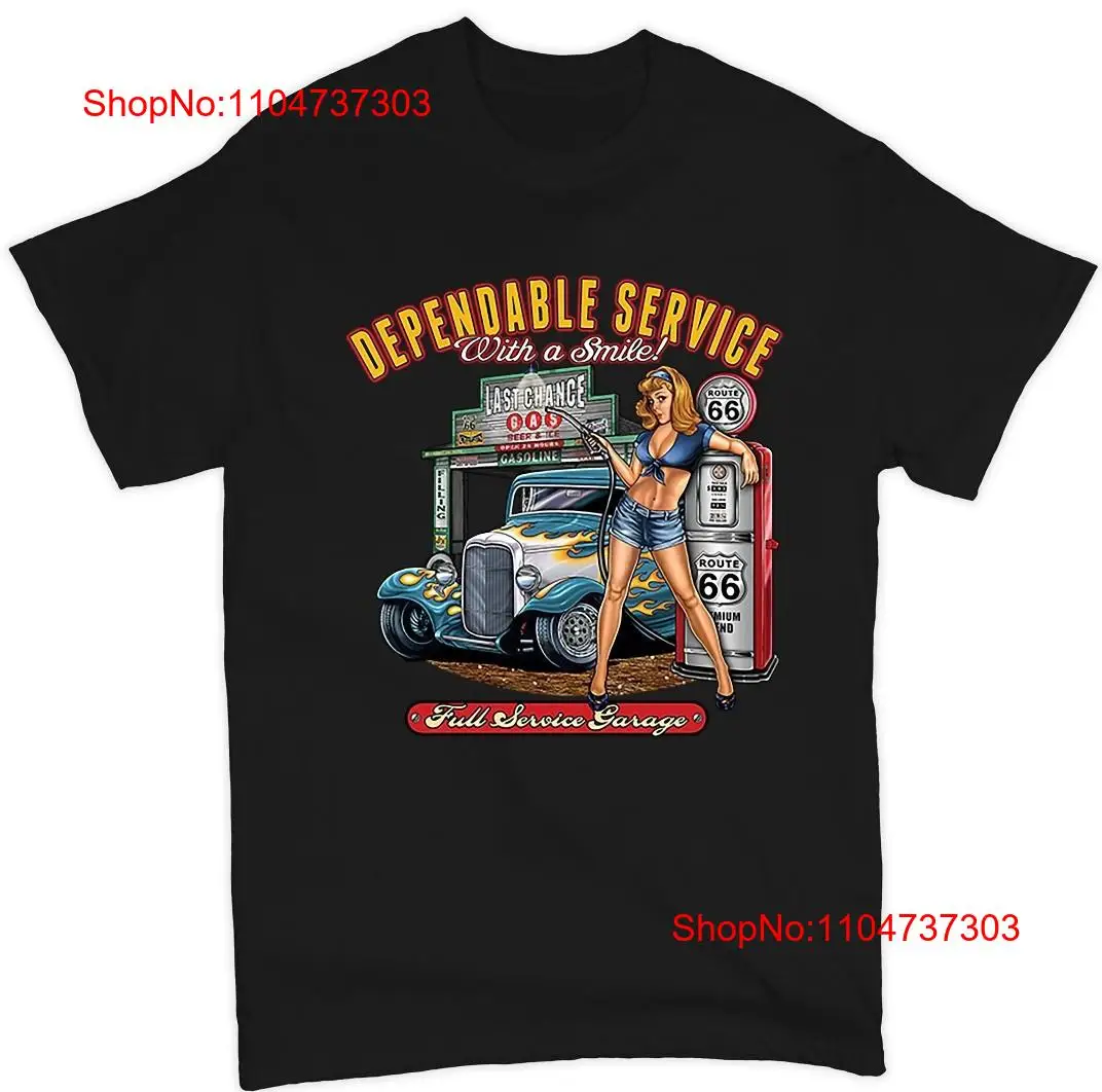 Men'S Fashion Garage - Dependable Service T shirt Route 66