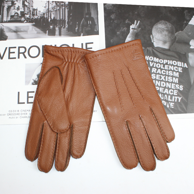 Driving Gloves Leather - High quality men's deerskin gloves Touch