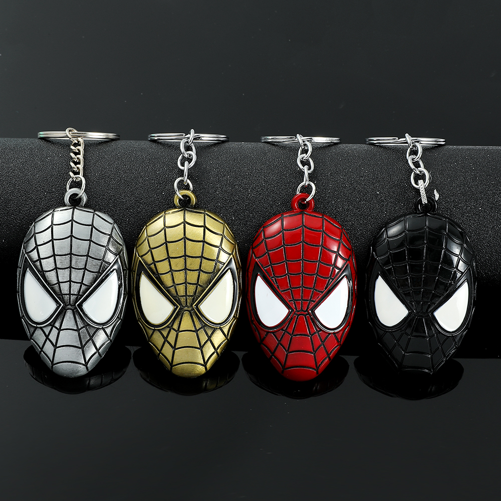 Men'S Fashion Accessories - Marvel Keychain Superhero Spiderman Mask Pendant