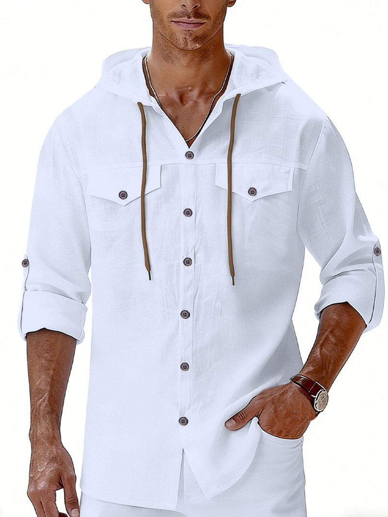 Men'S Fashion Color - New Spring Summer Men's Hooded Shirts