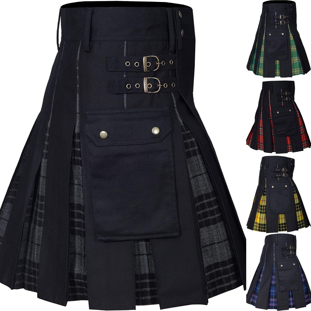 Men'S Fashion Color - Summer Men's Clothing Plaid Color Block