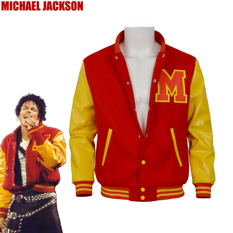 Varsity Jacket Letterman - Men's Michael Jackson Cosplay Retro Jacket