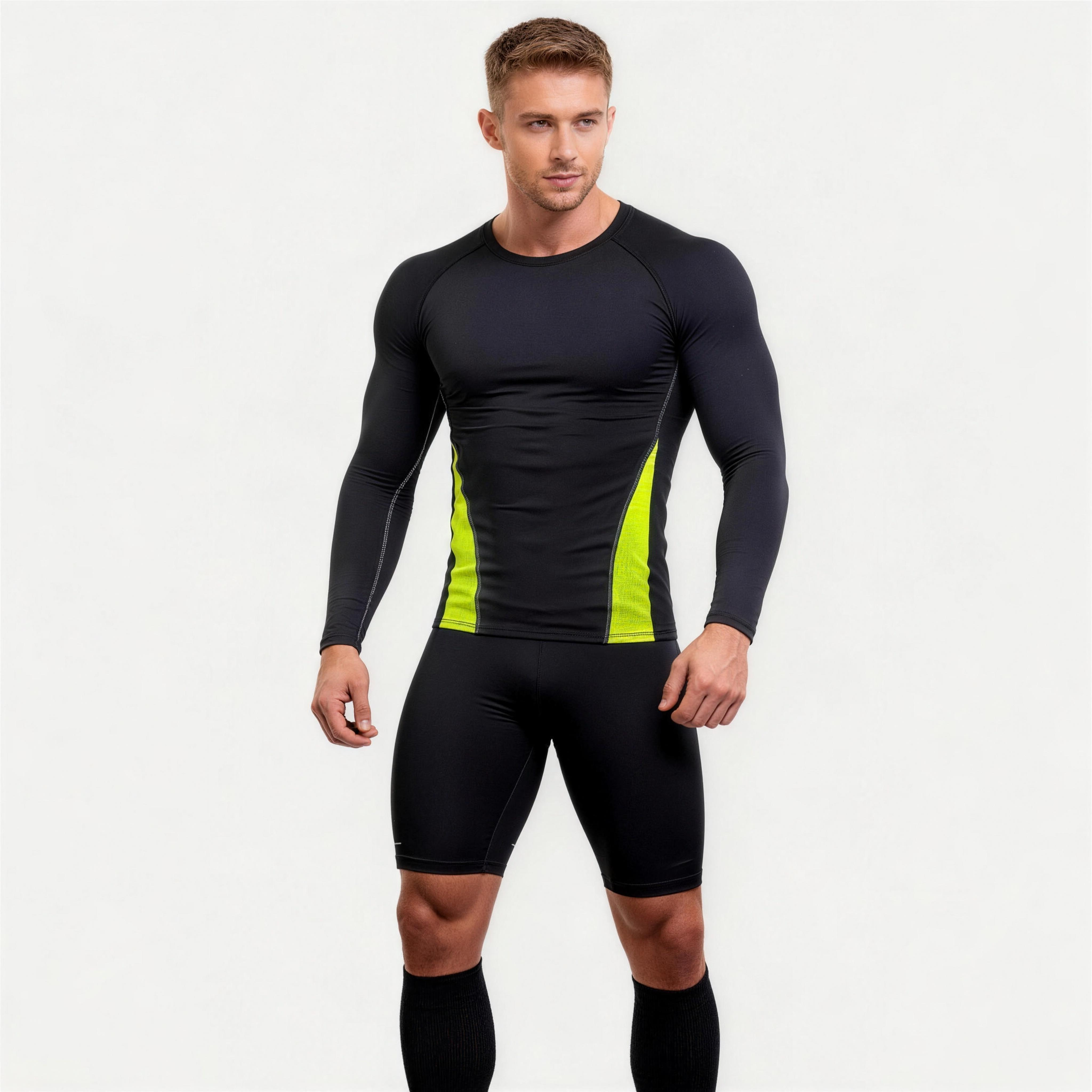 Compression Shirt Workout - Mens Long Sleeve Compression Shirt Quick