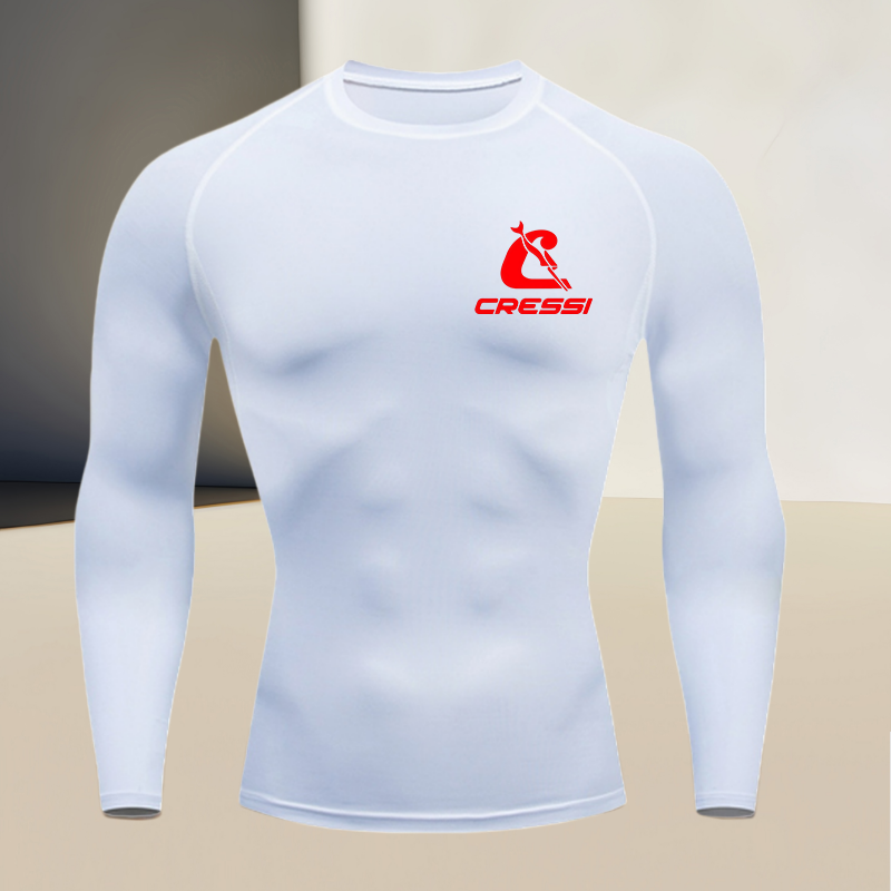 Men's round neck long sleeved, - đánh giá và giá Compression Shirt Workout