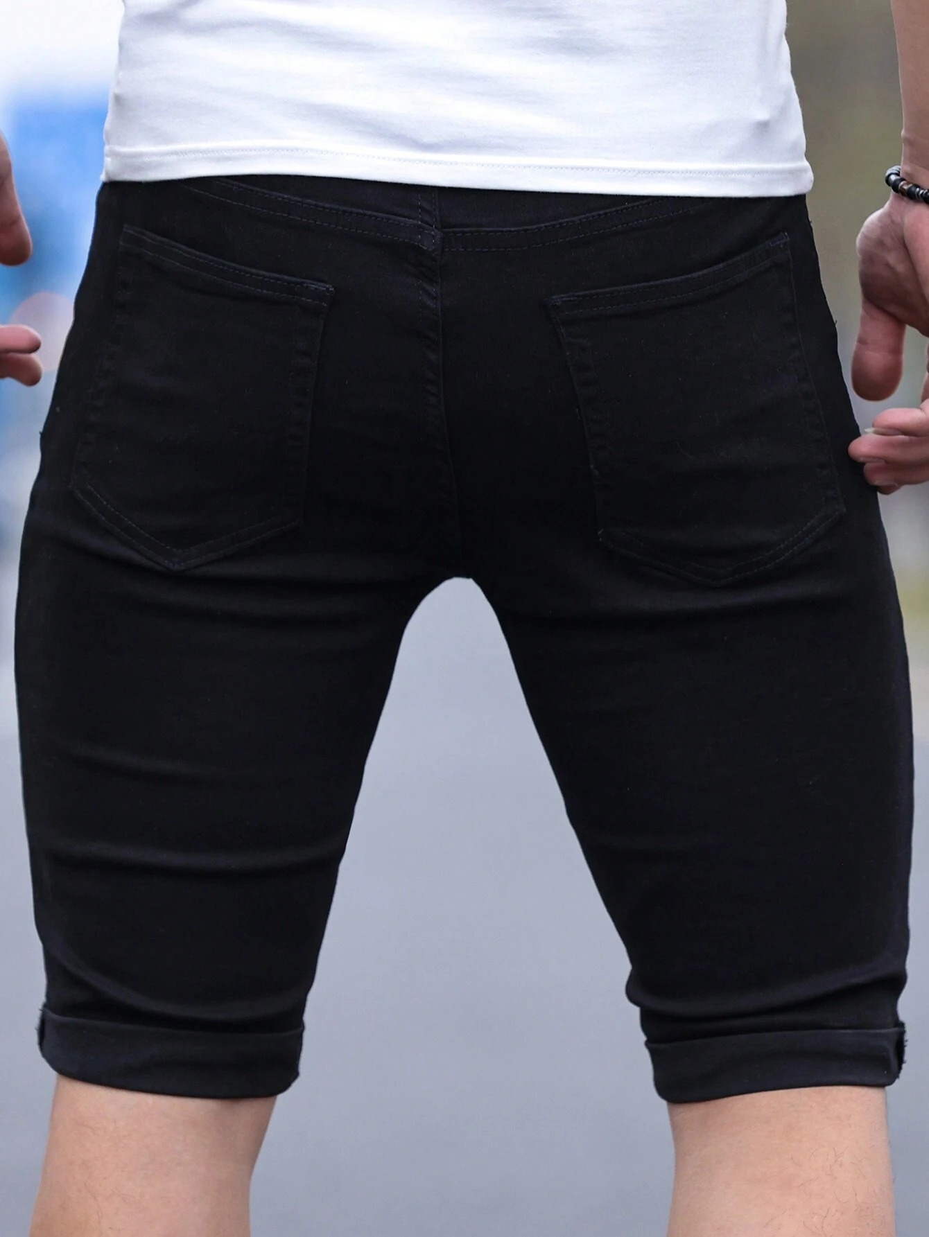 Men's jorts Slim Fit Black Str - đánh giá và giá Belt Mens Fashion