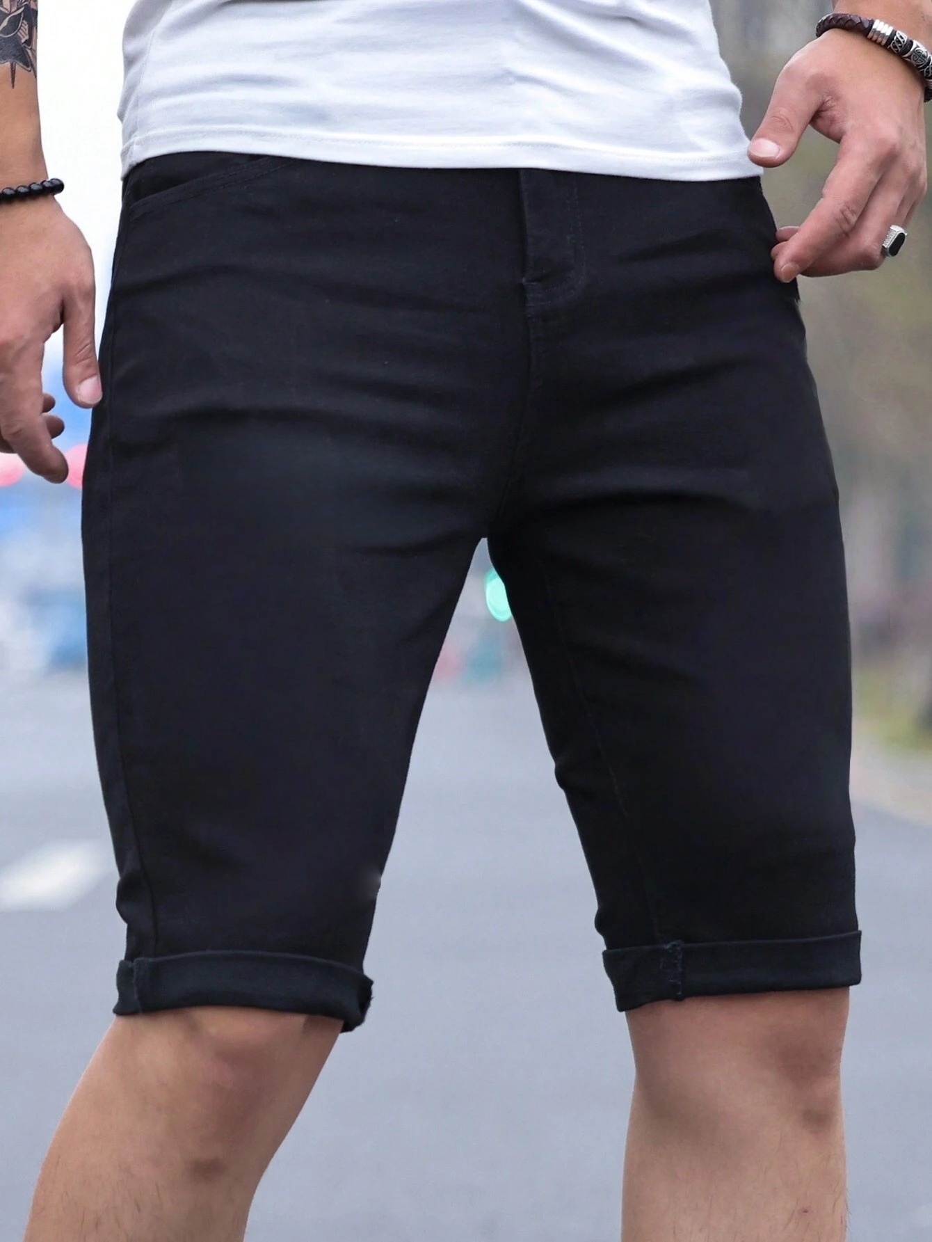 Men's jorts Slim Fit Black Str - đánh giá và giá Belt Mens Fashion