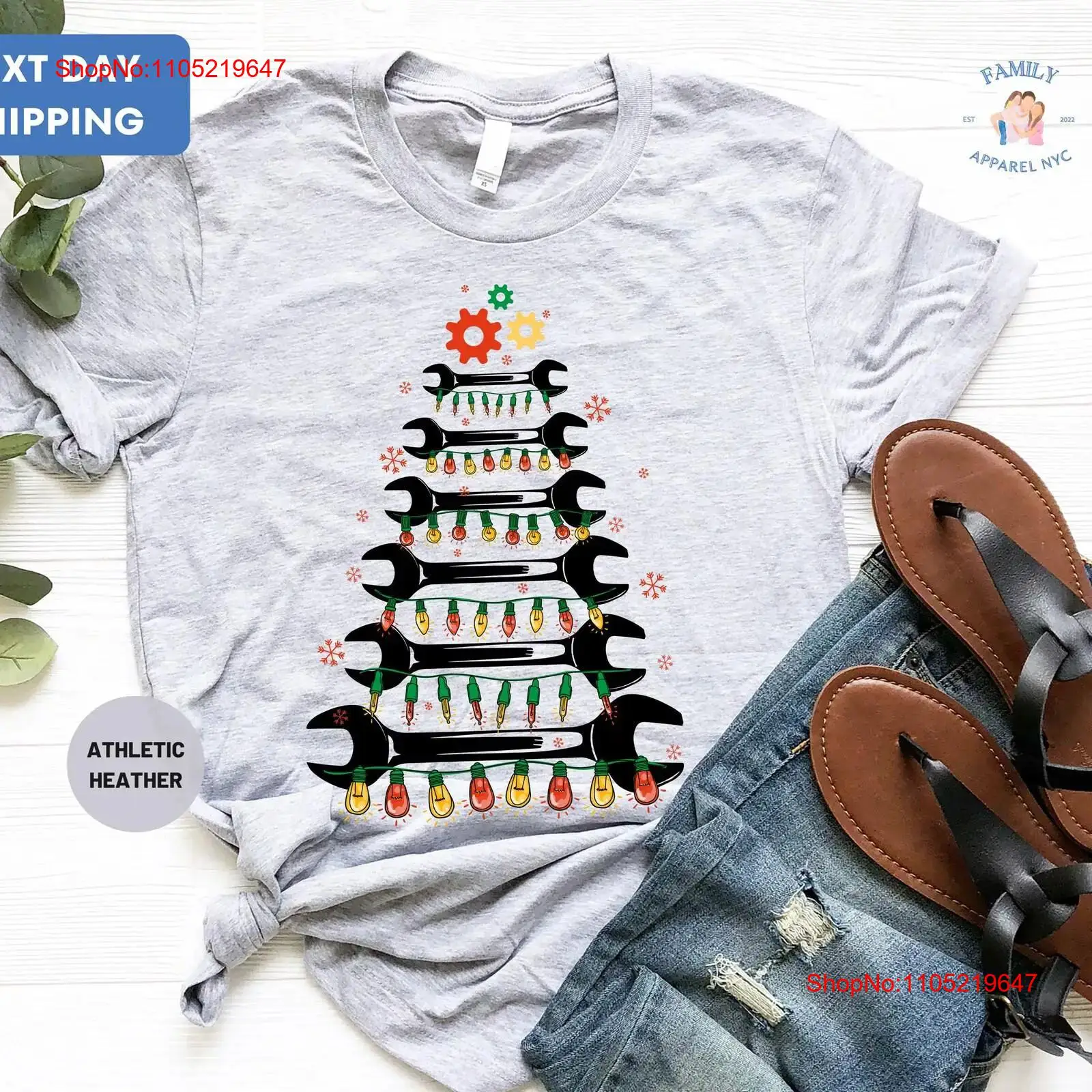 Wrench Christmas Tree T Shirt  - đánh giá và giá Men'S Fashion Garage