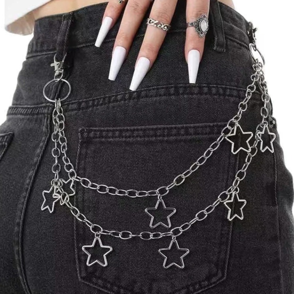Punk Star Double Layer Waist C - đánh giá và giá Belt Mens Fashion