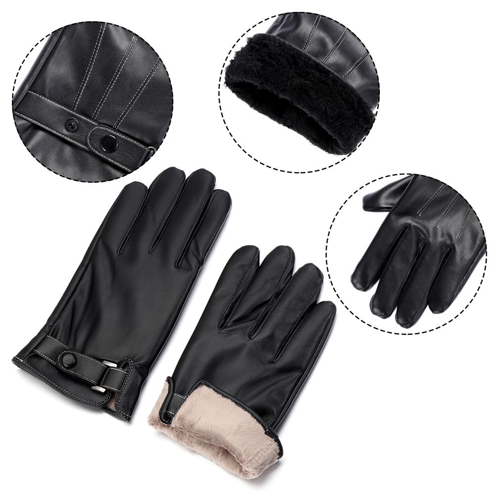 Men's Fleece Thermal Leather G - đánh giá và giá Driving Gloves Leather