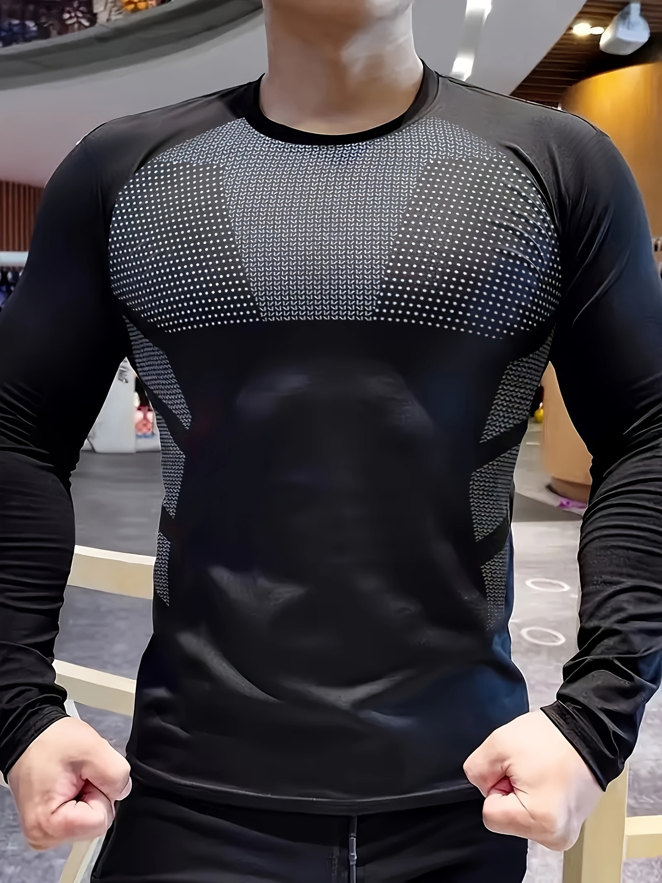Men's autumn and winter thick  - đánh giá và giá Compression Shirt Workout