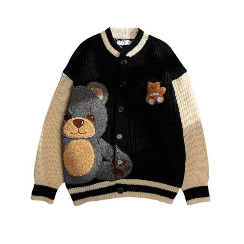 Womens Cute Bear Graphic Embro - đánh giá và giá Varsity Jacket Letterman