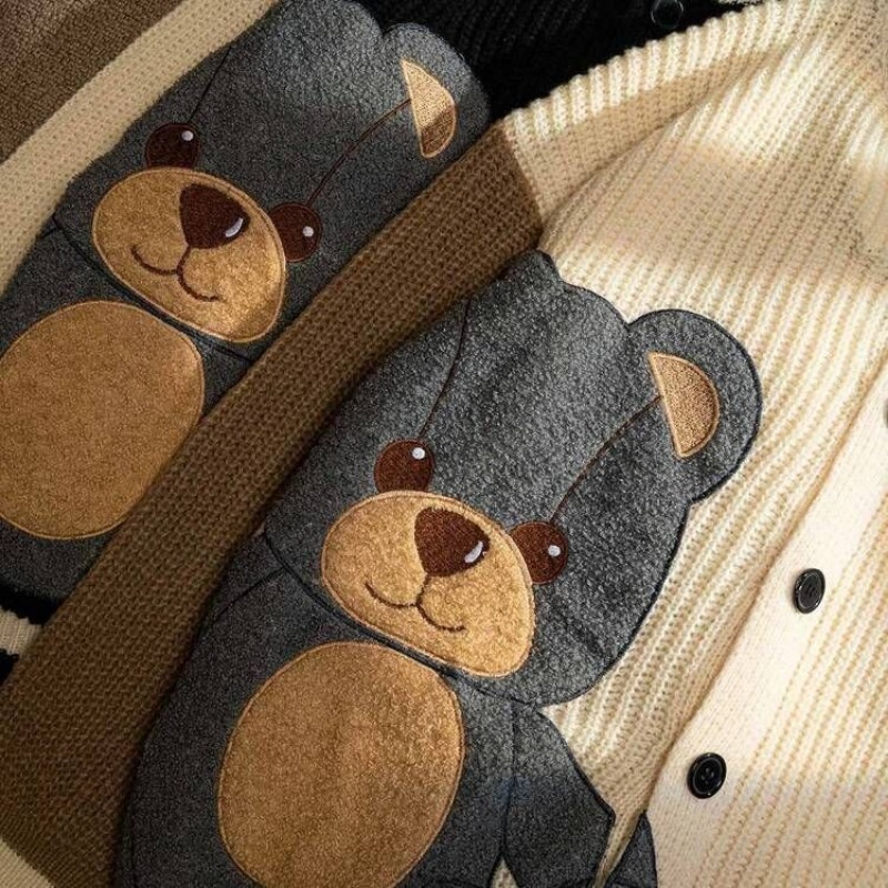 Womens Cute Bear Graphic Embro - đánh giá và giá Varsity Jacket Letterman
