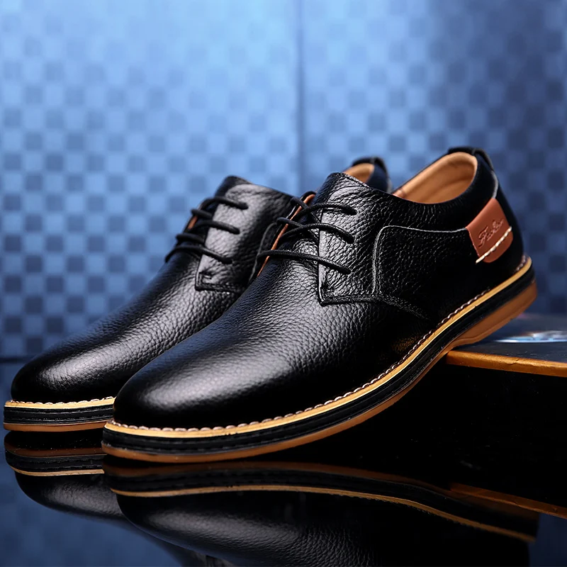 Genuine Leather Men Dress Shoe - đánh giá và giá Oxford Shoes Brogue