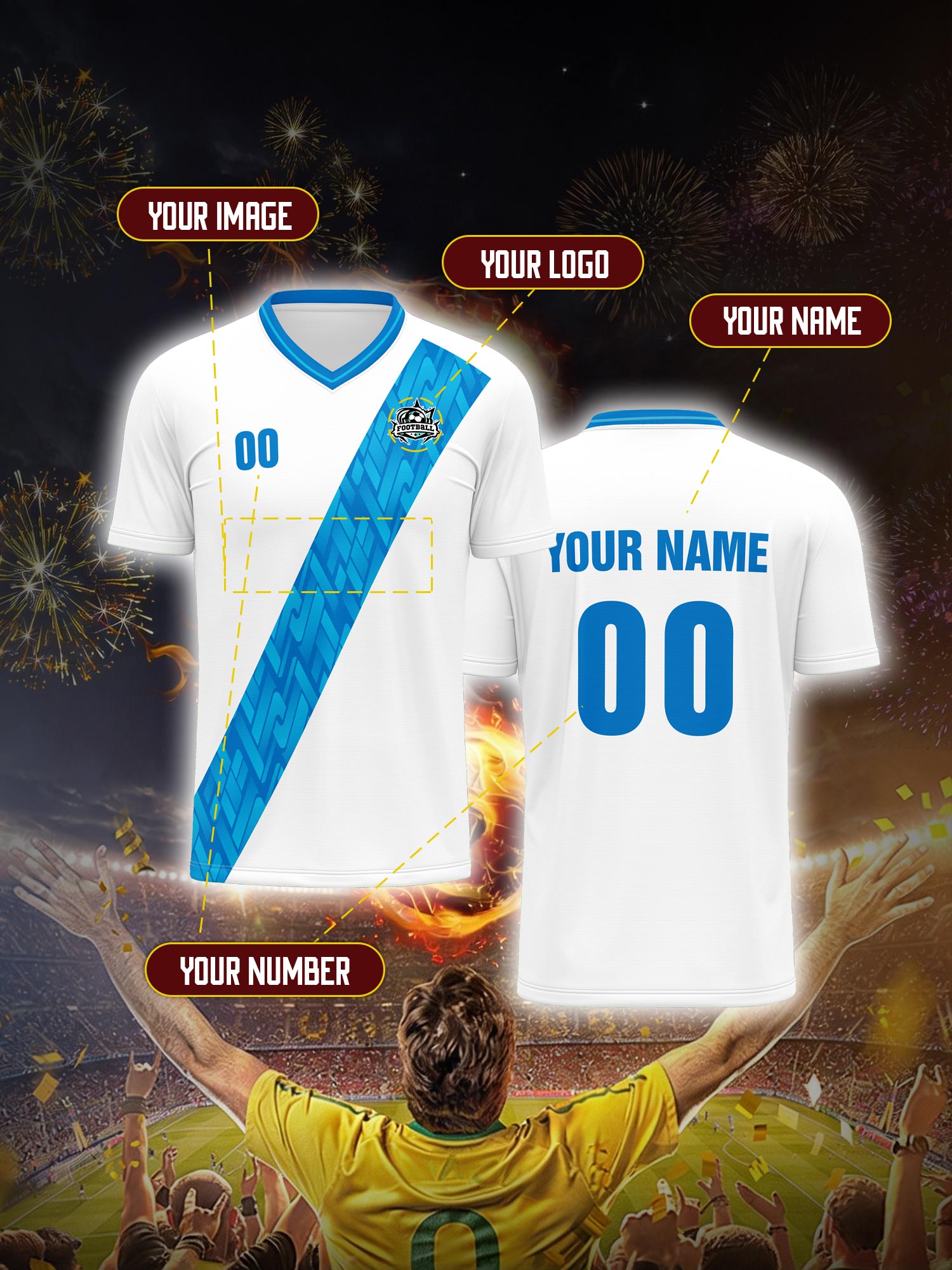 Custom Soccer Jersey With Cust - đánh giá và giá Men'S Fashion Names