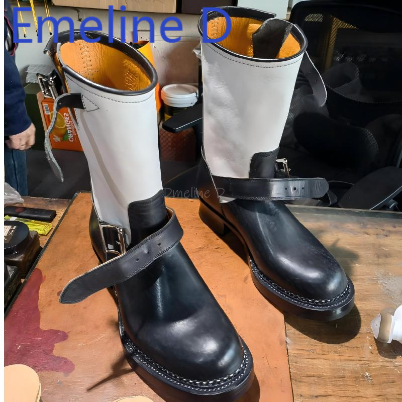 Color Blocked Retro Motorcycle - đánh giá và giá Belt Mens Fashion