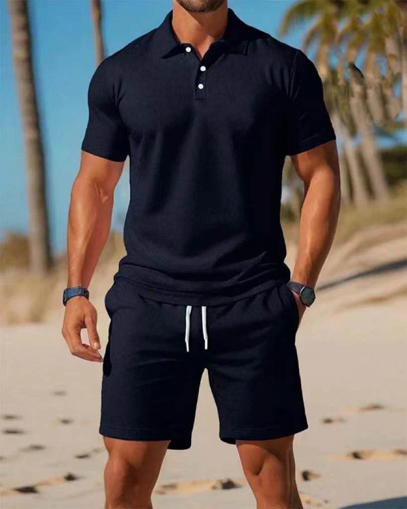 Men's polo shirt set  Summer n - đánh giá và giá Men'S Fashion Color