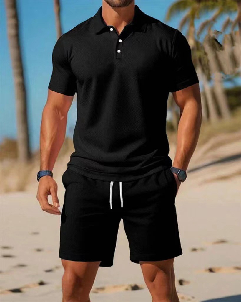 Men's polo shirt set  Summer n - đánh giá và giá Men'S Fashion Color