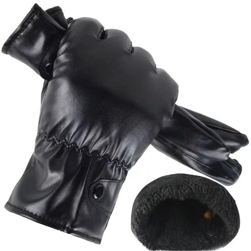 Winter Fashion Black PU Leathe - đánh giá và giá Driving Gloves Leather