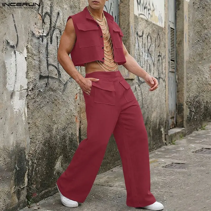 INCERUN Men Sets Solid Sleevel - đánh giá và giá Mens Fashion Casual 2026
