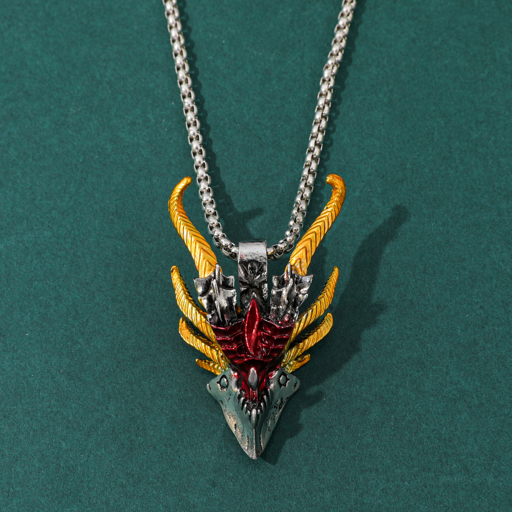 Retro Hip-Hop Evil Dragon Head - đánh giá và giá Men'S Fashion Accessories