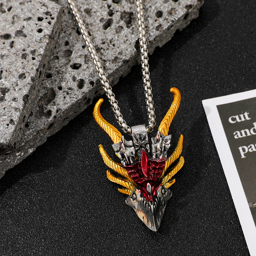 Retro Hip-Hop Evil Dragon Head - đánh giá và giá Men'S Fashion Accessories