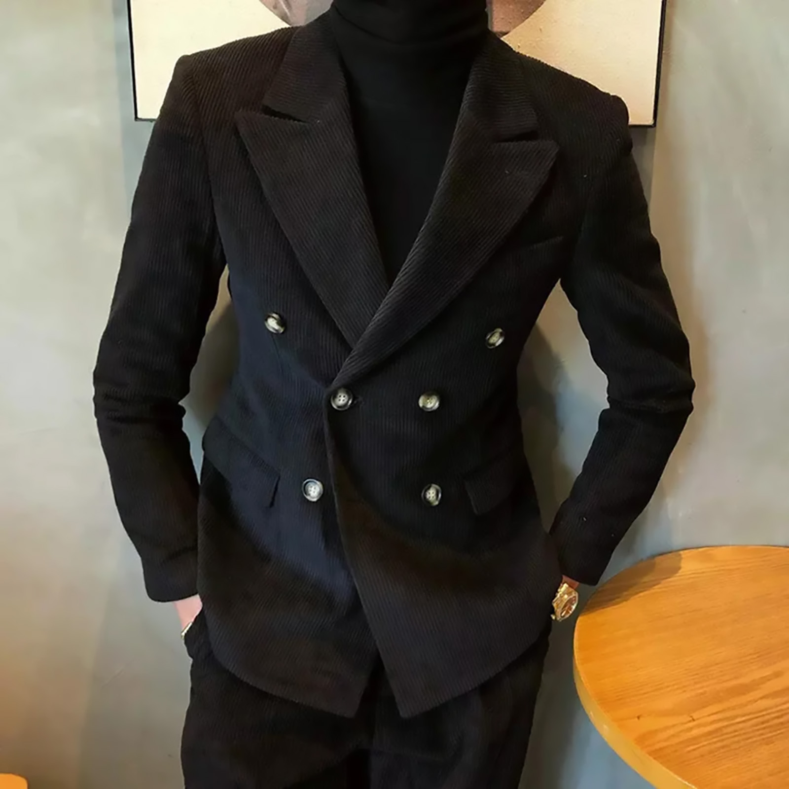 Corduroy Casual Peaked Lapel S - đánh giá và giá Corduroy Jacket Men