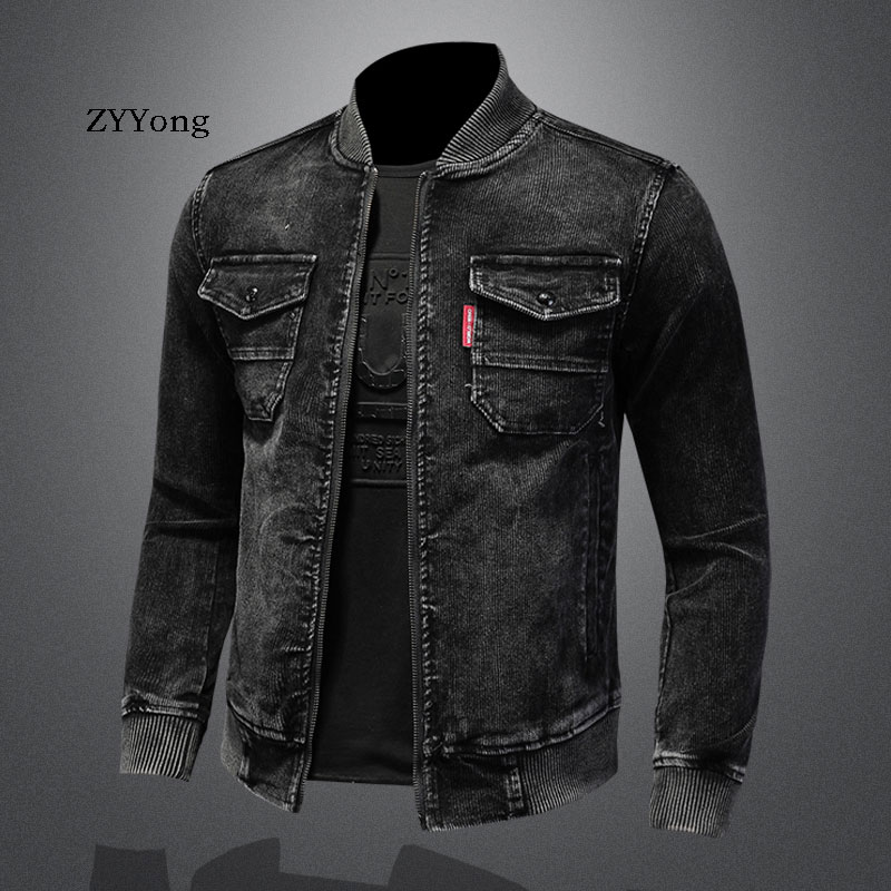 Stand Collar Bomber Pilot Blac - đánh giá và giá Corduroy Jacket Men