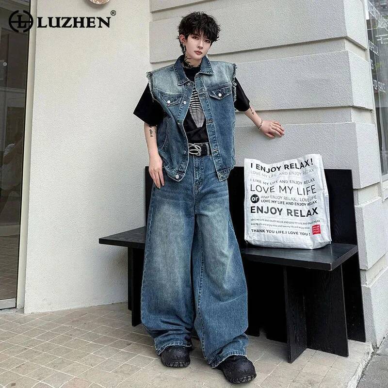 LUZHEN 2026 Summer Denim Two-p - đánh giá và giá Mens Fashion Casual 2026