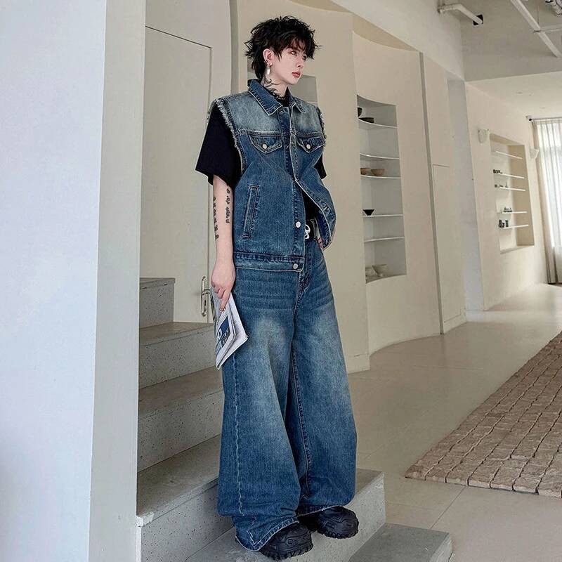 LUZHEN 2026 Summer Denim Two-p - đánh giá và giá Mens Fashion Casual 2026