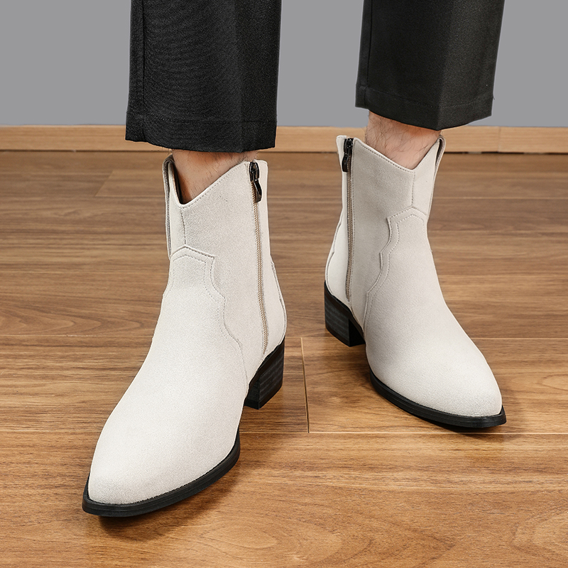 Men High Top Boots Solid Color - đánh giá và giá Men'S Fashion Color