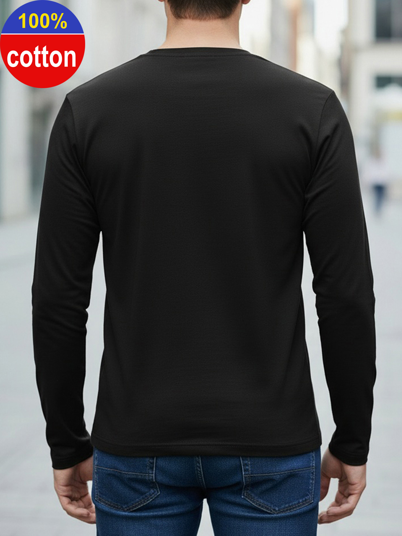 100% pure cotton men's long sl - đánh giá và giá Men'S Fashion Undershirt