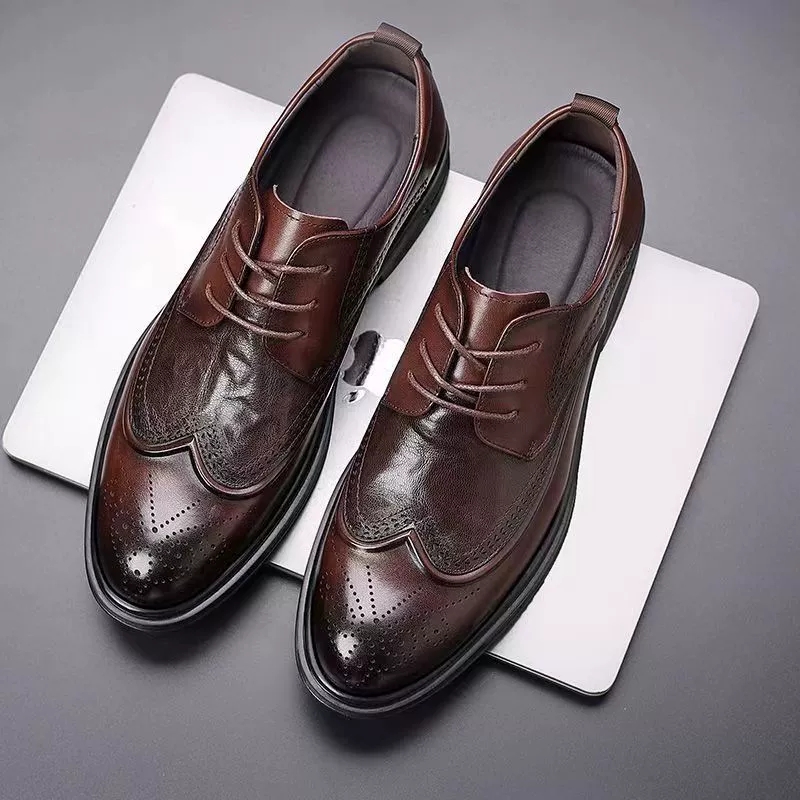 Mens Oxford Shoes Genuine Cow  - đánh giá và giá Oxford Shoes Brogue