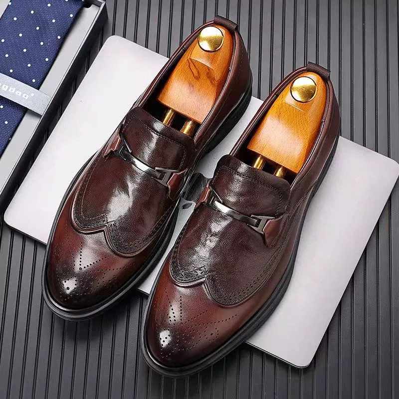 Mens Oxford Shoes Genuine Cow  - đánh giá và giá Oxford Shoes Brogue
