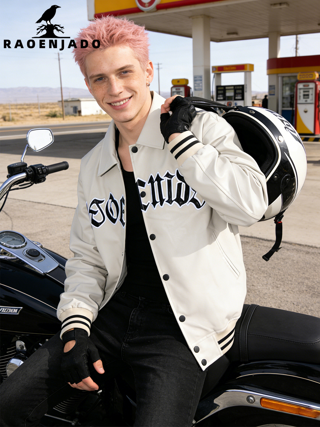 Men's Racing Faux Leather Jack - đánh giá và giá Varsity Jacket Letterman