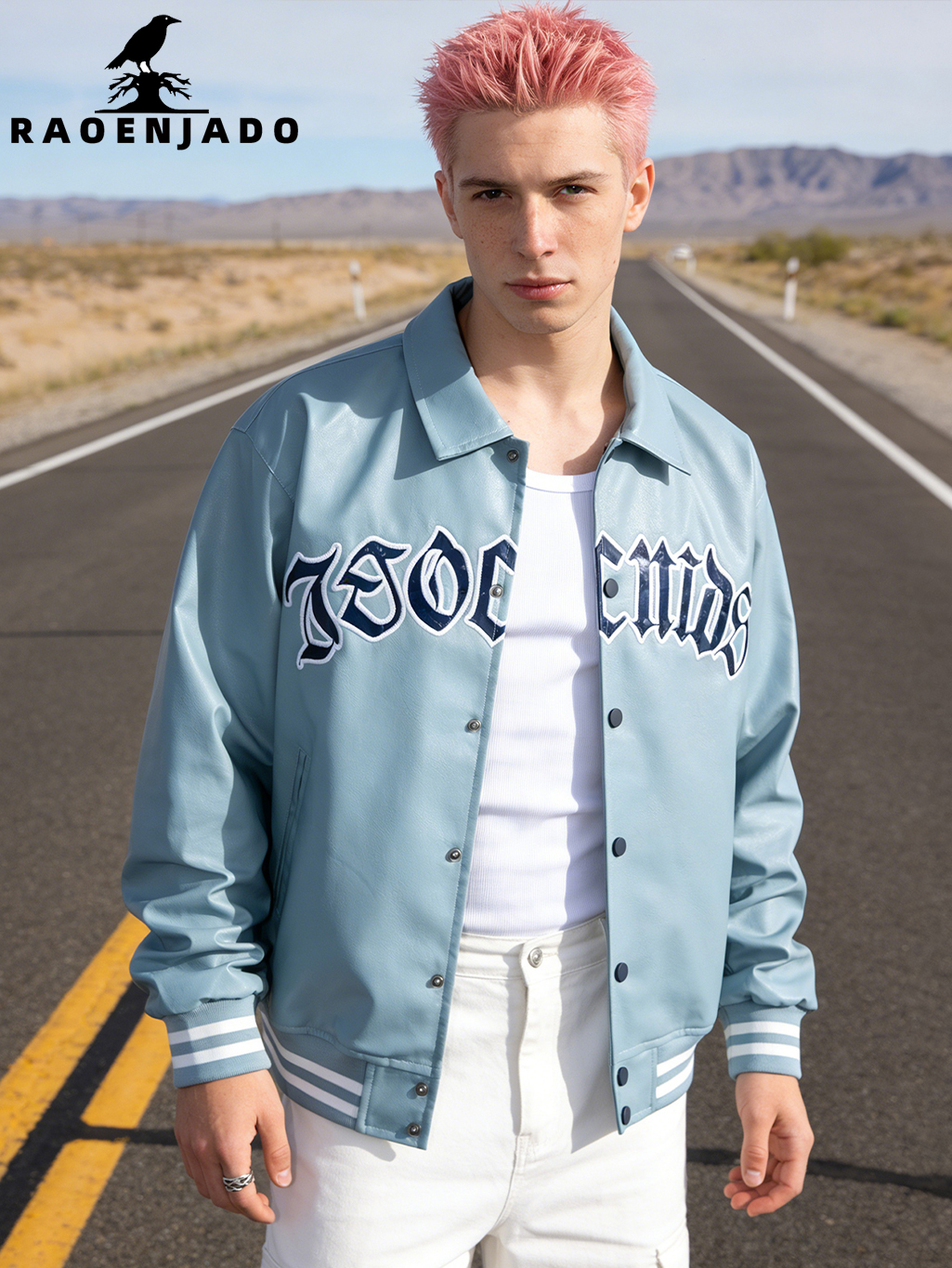 Men's Racing Faux Leather Jack - đánh giá và giá Varsity Jacket Letterman