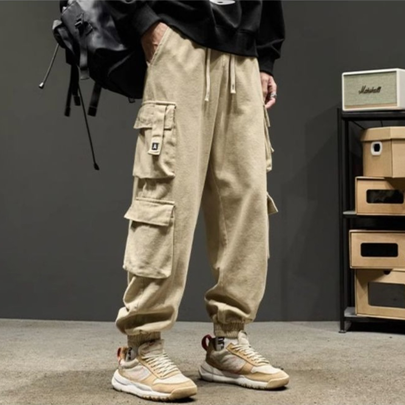 Khaki Male Trousers Biker Low  - đánh giá và giá Men'S Fashion Trousers
