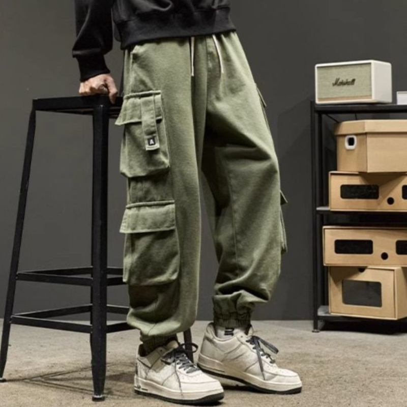 Khaki Male Trousers Biker Low  - đánh giá và giá Men'S Fashion Trousers