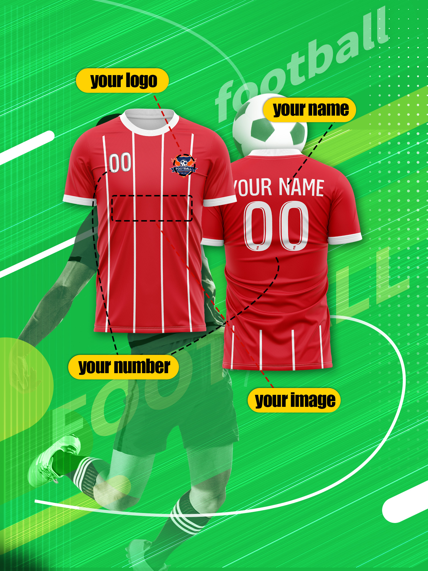 Custom Photo Name Number Socce - đánh giá và giá Men'S Fashion Names