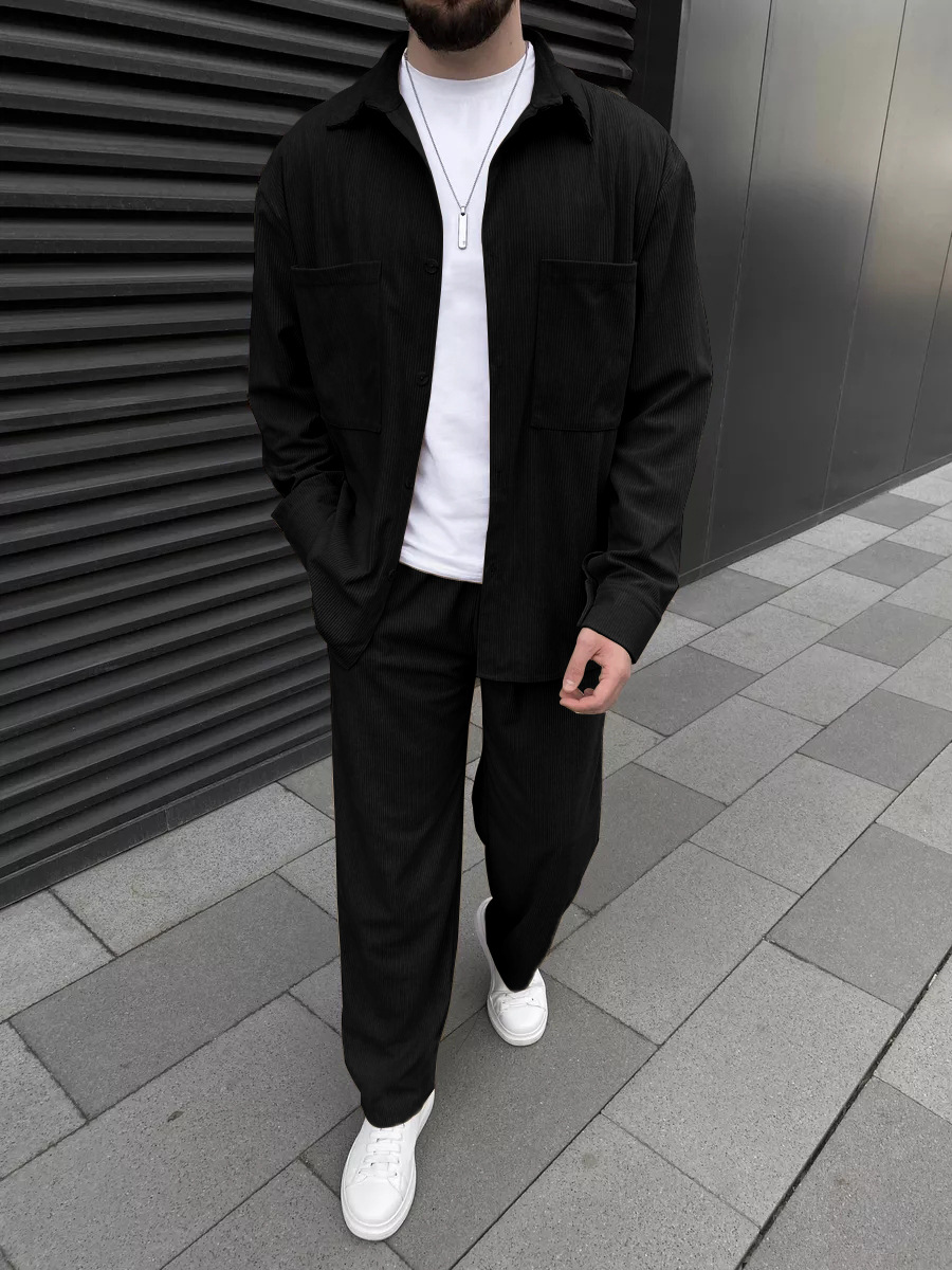 Men's corduroy two-piece outfi - đánh giá và giá Men'S Fashion Undershirt