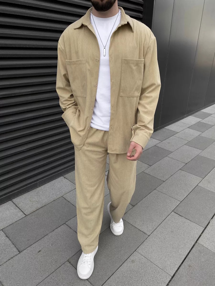 Men's corduroy two-piece outfi - đánh giá và giá Men'S Fashion Undershirt