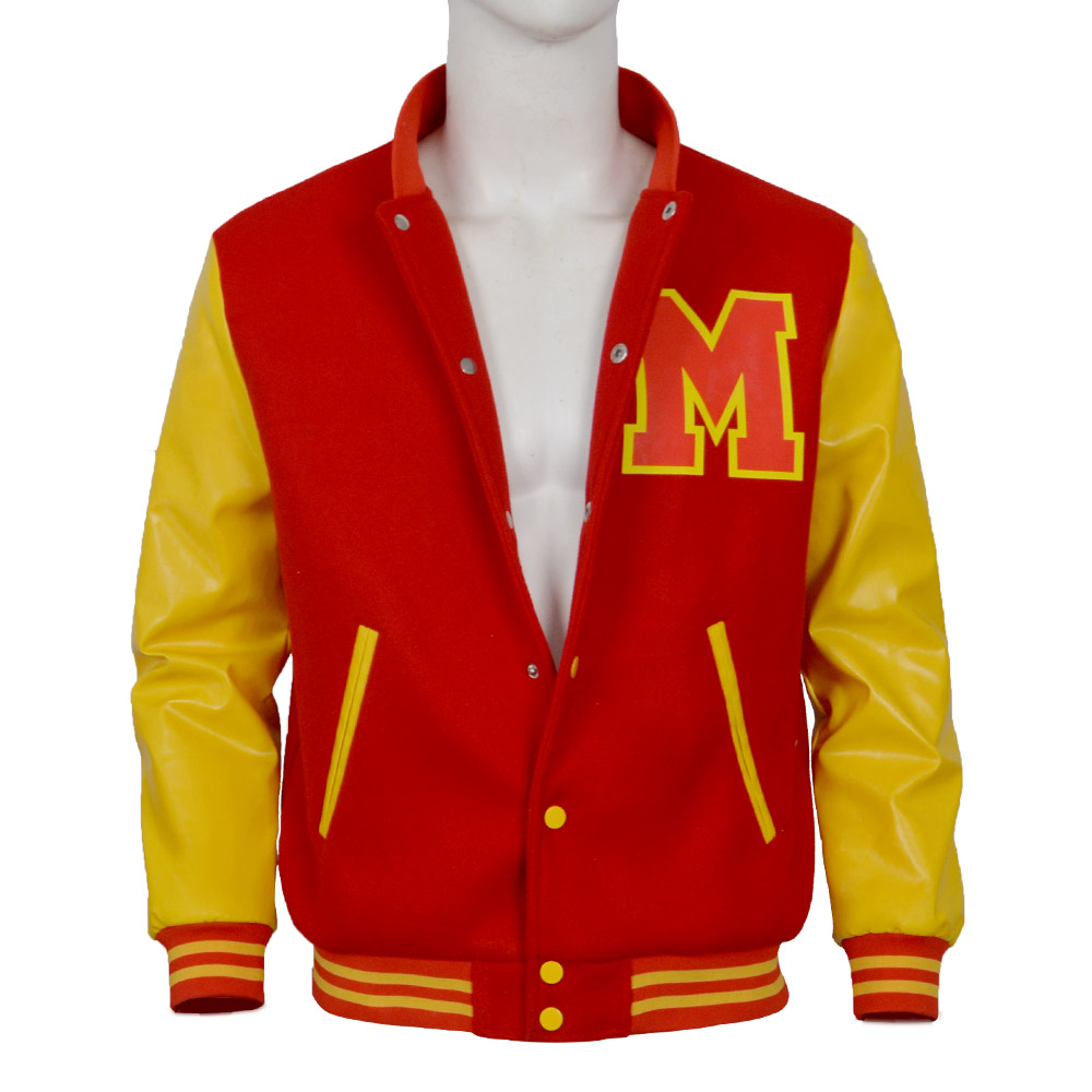 Men's Red and Yellow Varsity J - đánh giá và giá Varsity Jacket Letterman
