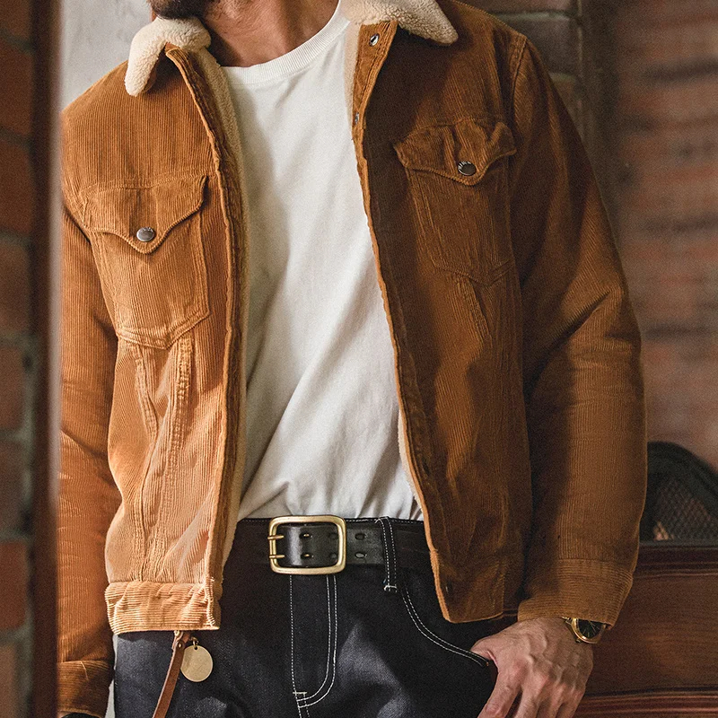 Maden Vintage Men's Faux Sherp - đánh giá và giá Corduroy Jacket Men