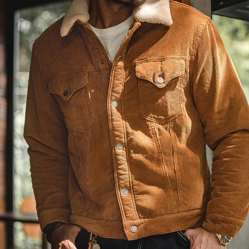 Maden Vintage Men's Faux Sherp - đánh giá và giá Corduroy Jacket Men