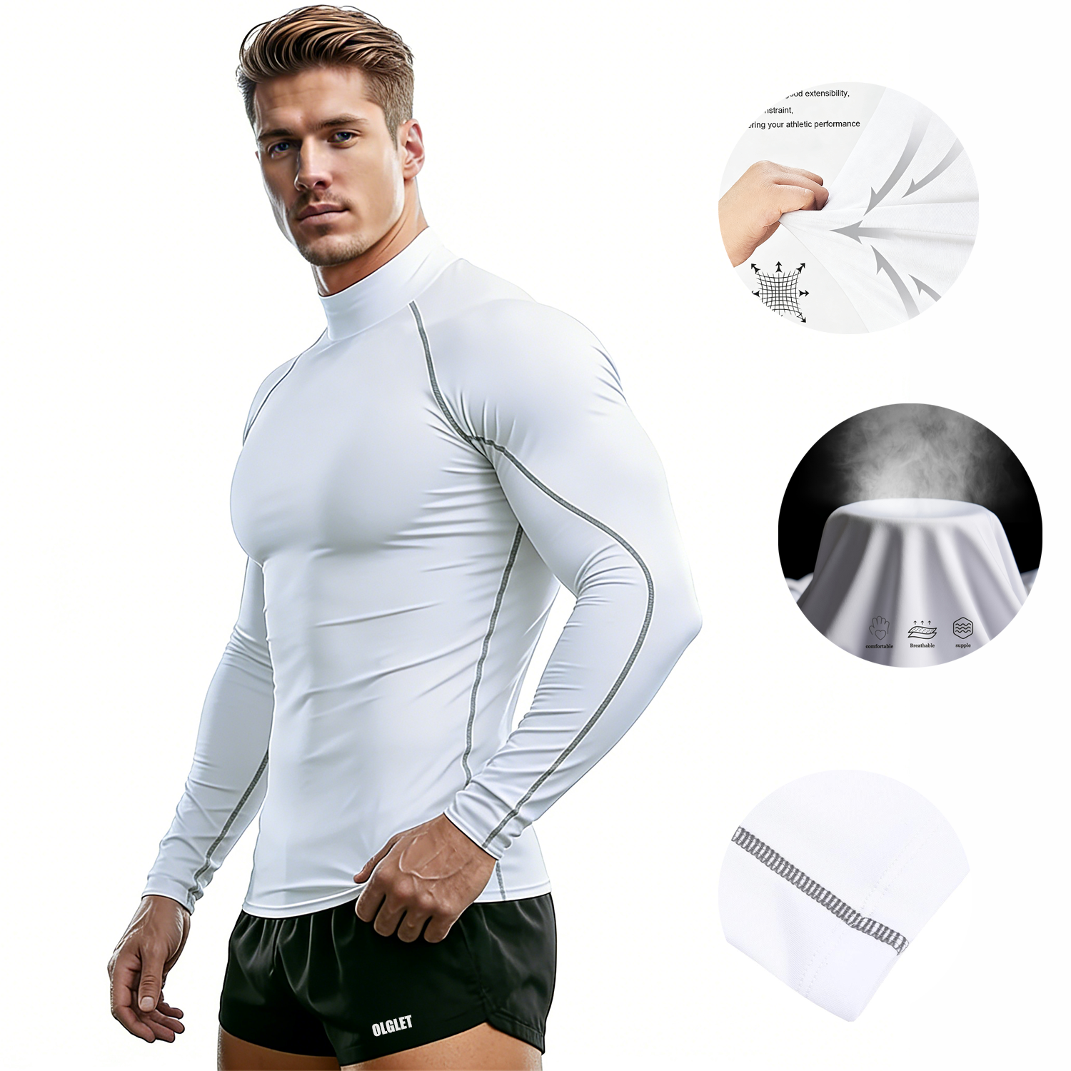 Sport T-shirt Men Compression  - đánh giá và giá Compression Shirt Workout