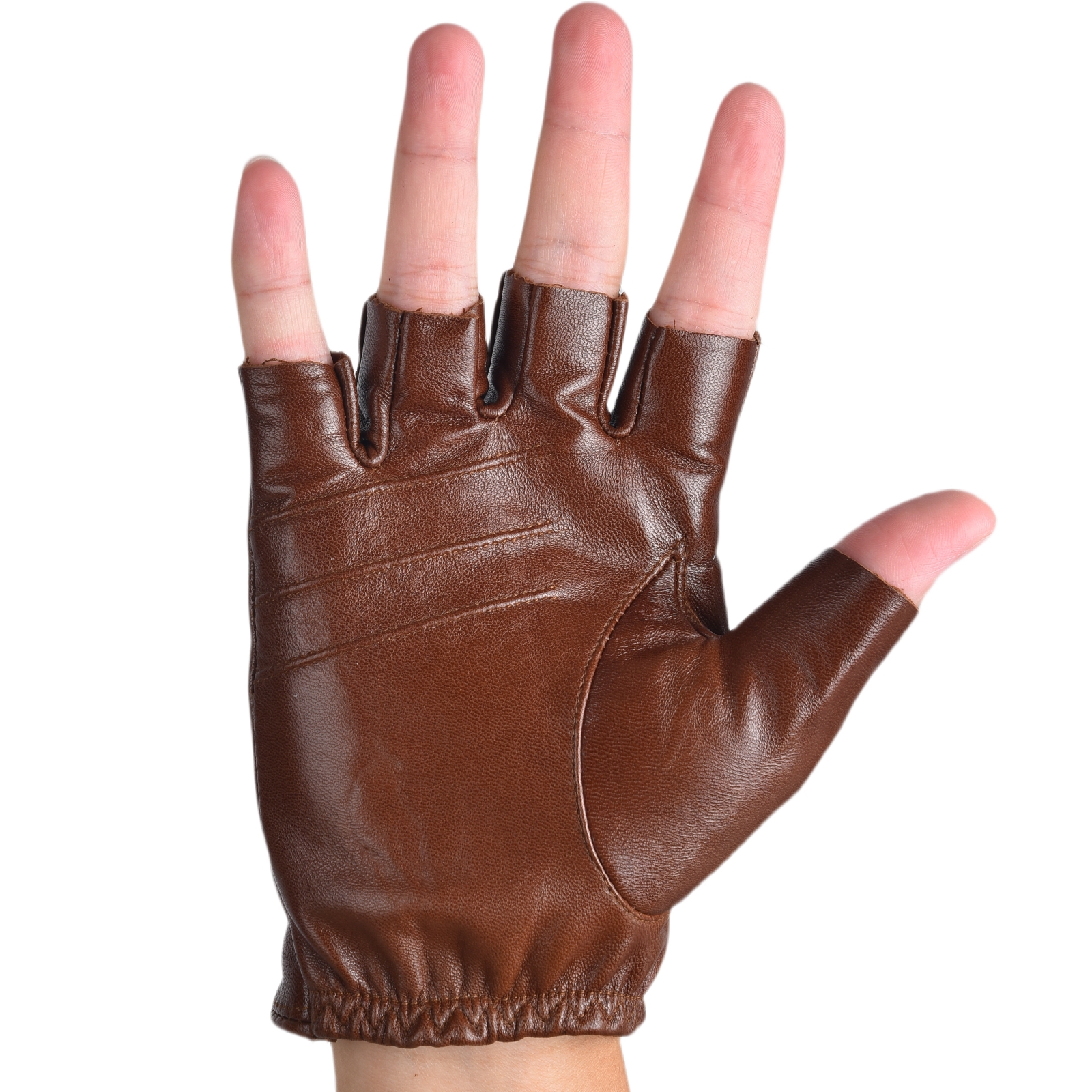 Mens Fingerless Half Finger Le - đánh giá và giá Driving Gloves Leather
