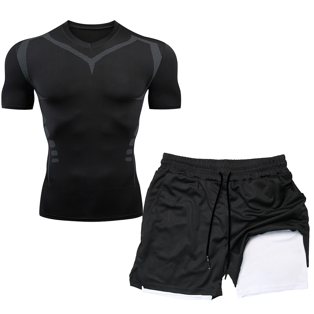 Compression Set Running Sport  - đánh giá và giá Compression Shirt Workout
