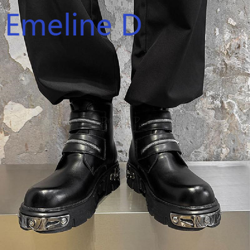 Dark Punk High Top Shoes Fashi - đánh giá và giá Belt Mens Fashion