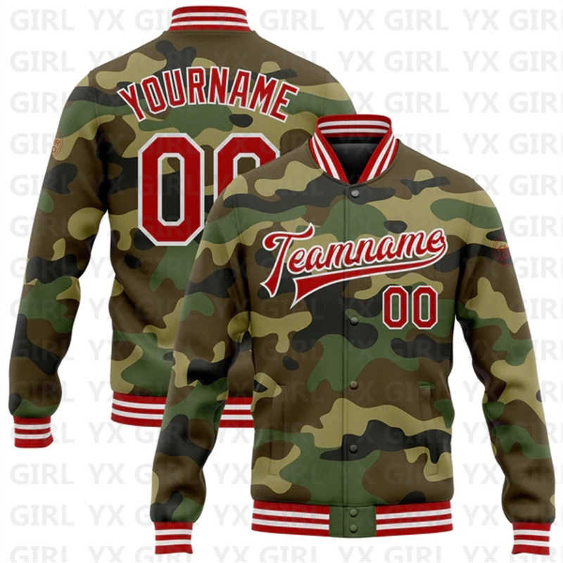 Custom Camo Purple-Gold Bomber - đánh giá và giá Varsity Jacket Letterman