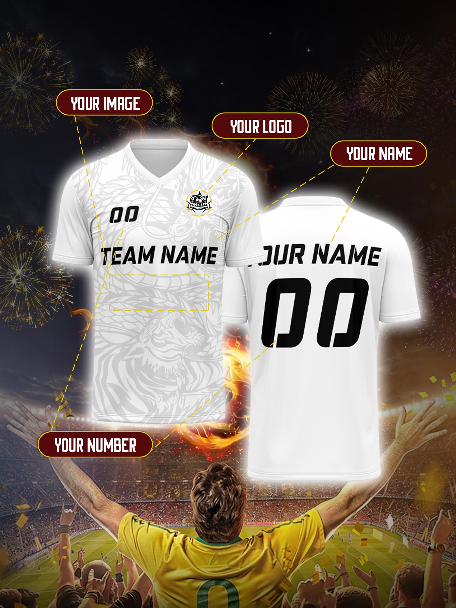 Custom Soccer Jersey With Cust - đánh giá và giá Men'S Fashion Names